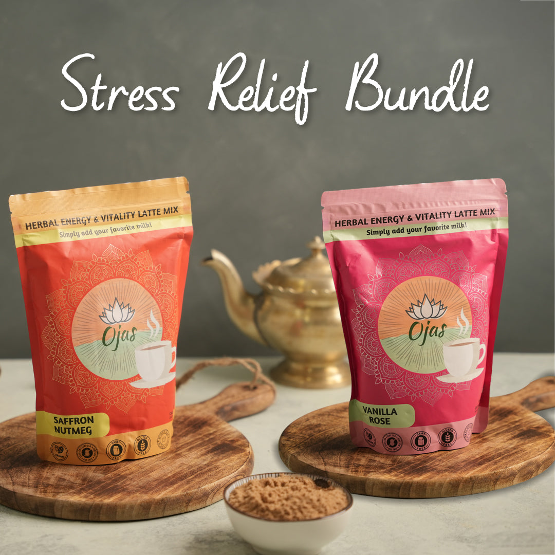 Stress Relief Bundle (Vanilla Rose| Saffron Nutmeg | Ojas Frother)